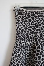 Express Cheetah Print Knit Strapless Mini Dress |  XS
