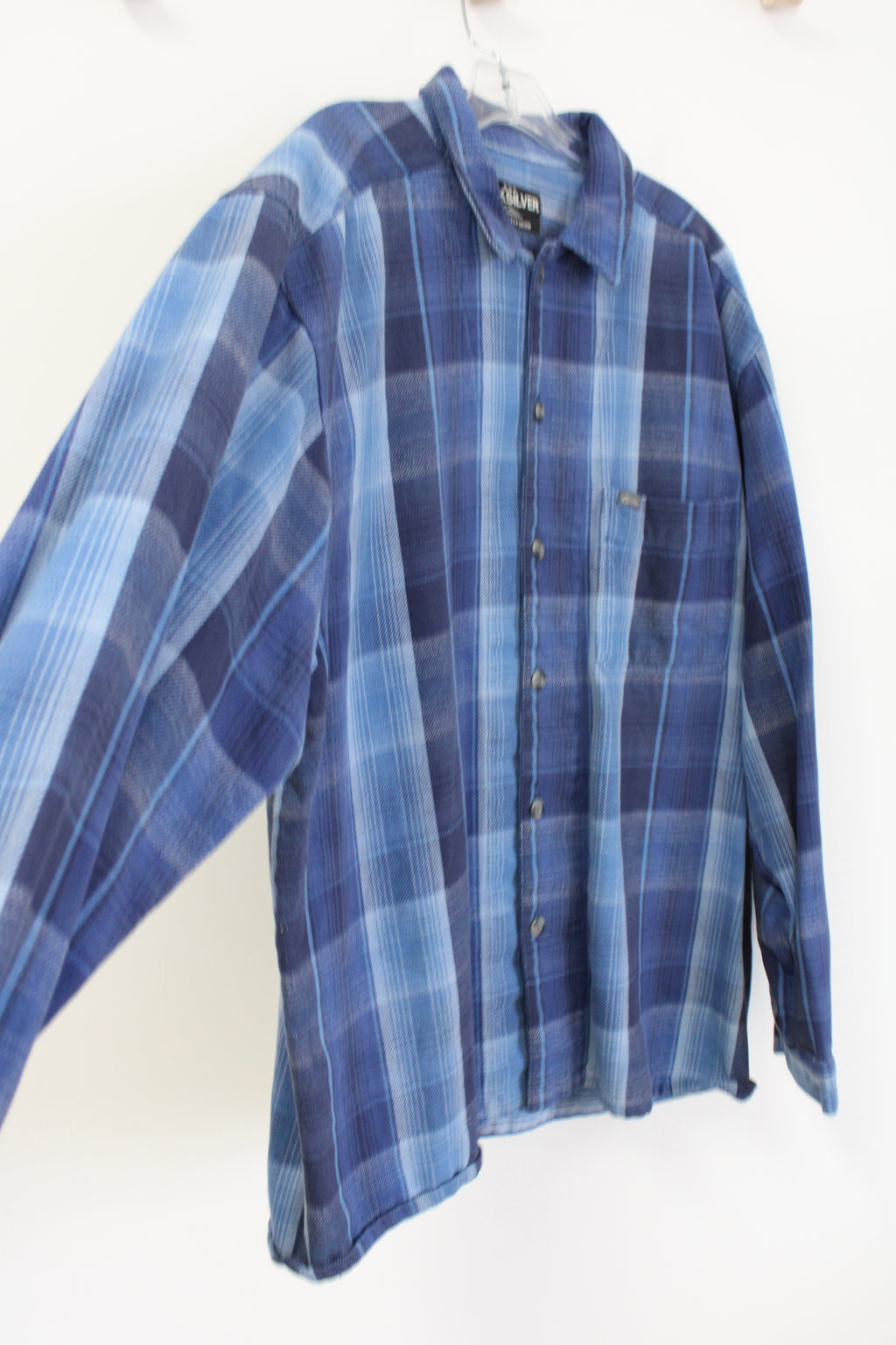 Quiksilver Salt Water Denim Blue Woven Shirt | L