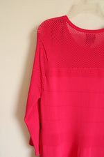 Vince Camuto Hot Pink Knit Long Sleeved Dress | XL