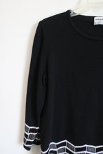 Alfred Dunner Black & White Knit Sweater | SM Petite