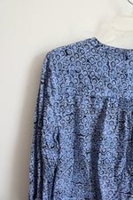 Christopher and Banks Blue Patterned Top | M