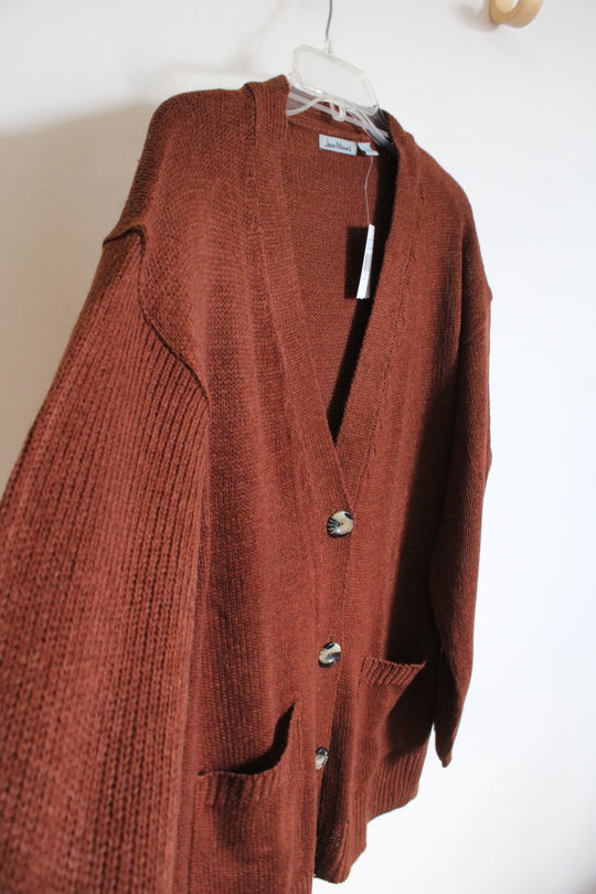 NEW Jason Maxwell Brown Cardigan | L