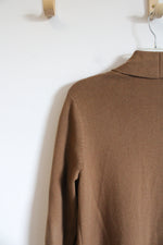 J.Jill Camel Brown Knit Wool Blend Duster Cardigan | M Petite