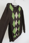 Old Navy Brown Green Argyle Sweater | XL