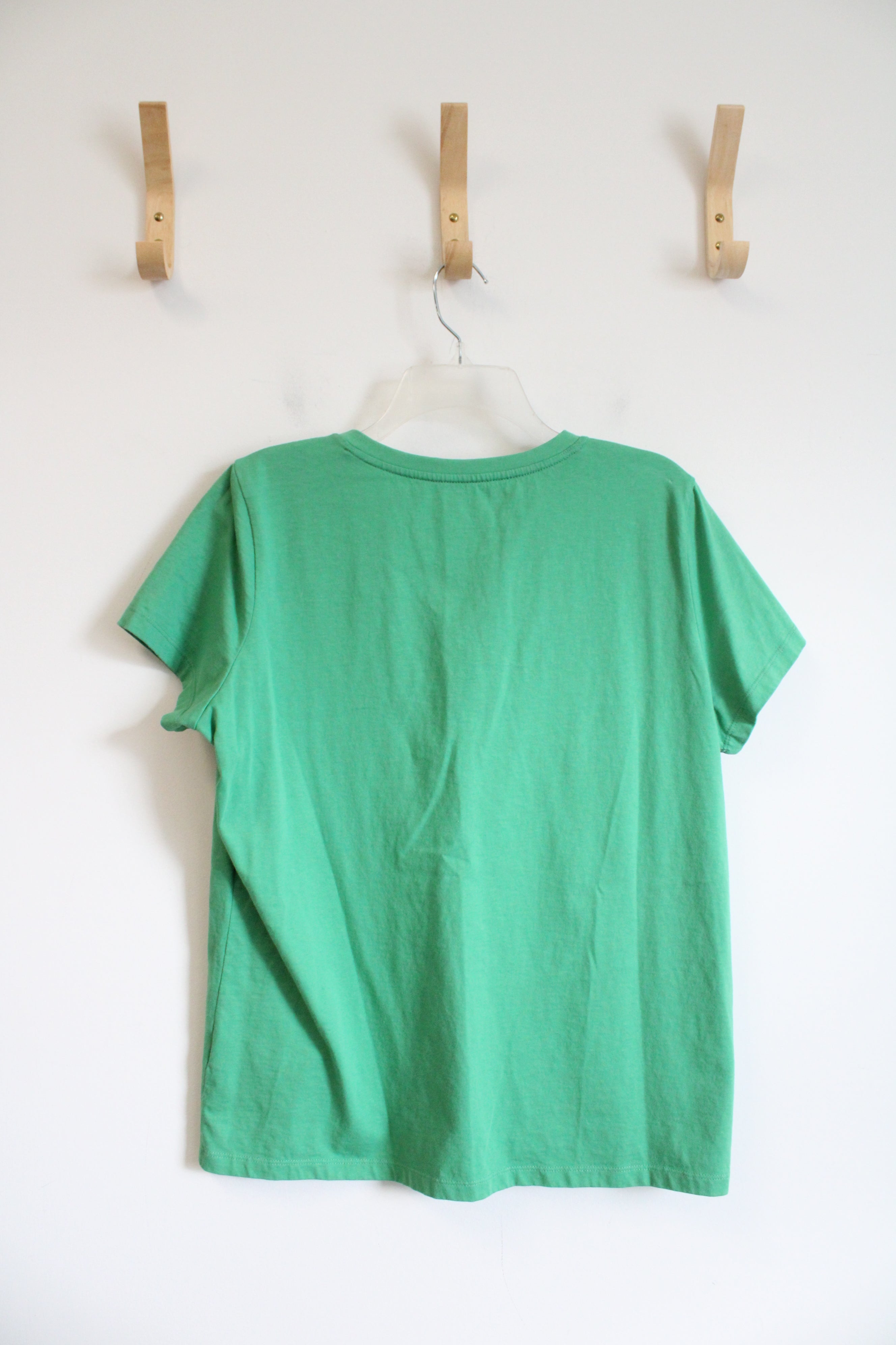 L.L. Bean Green V-Neck Cotton Shirt | L