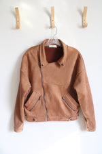 Carly Jean Los Angeles Camel Suede Jacket | S
