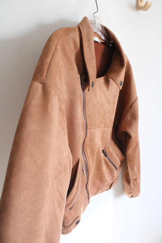 Carly Jean Los Angeles Camel Suede Jacket | S