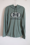 Under Armour Loose Fit Green Logo Hoodie | L