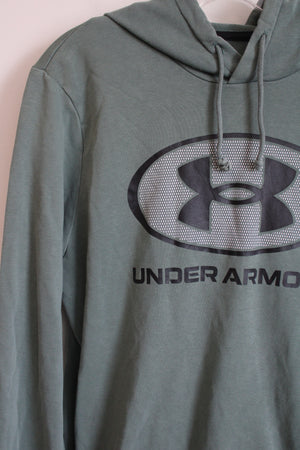 Under Armour Loose Fit Green Logo Hoodie | L