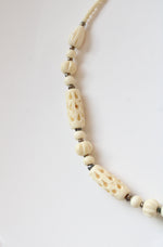 Hand Carved Bone Beaded Necklace