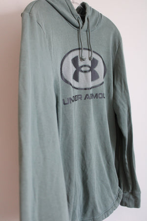 Under Armour Loose Fit Green Logo Hoodie | L
