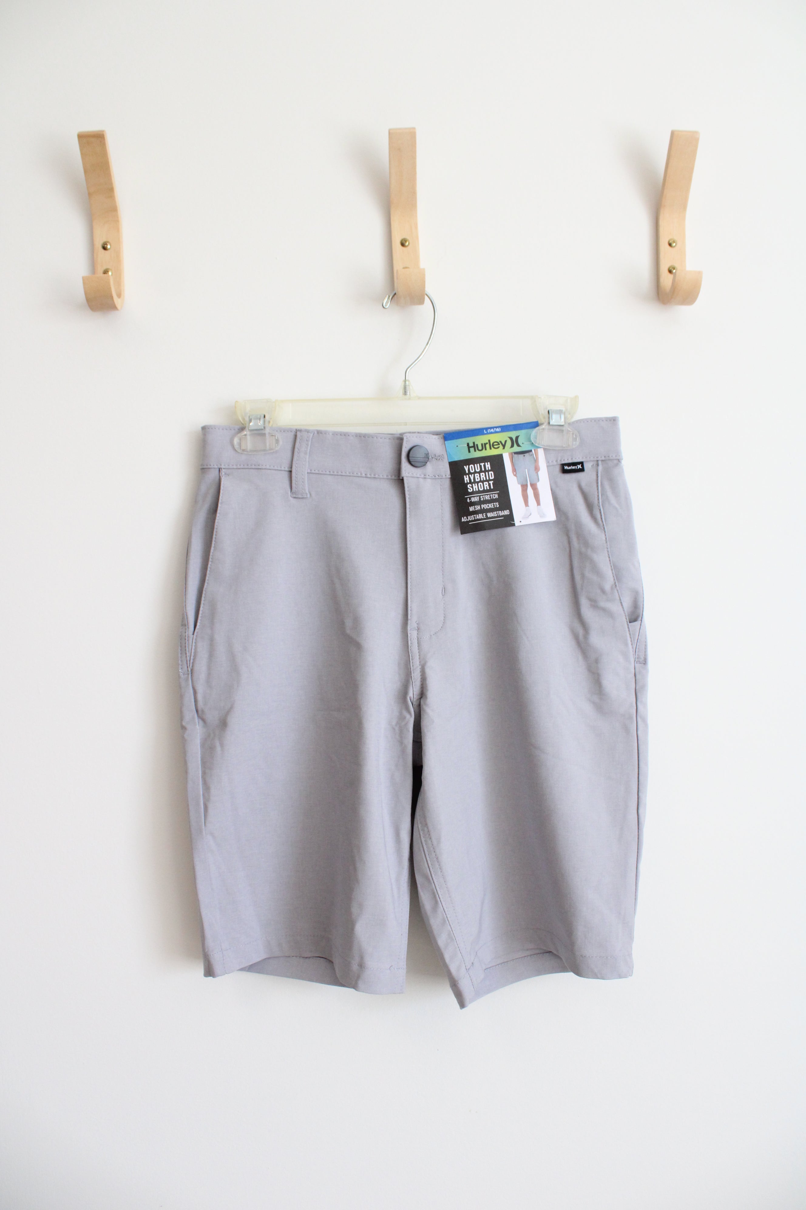 NEW Hurley Hybrid Gray Shorts | Youth L (14/16)