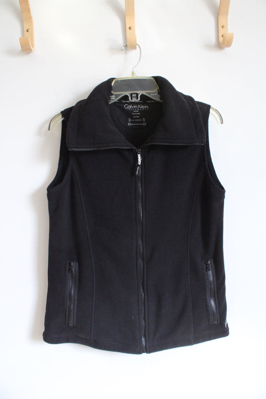 Calvin Klein Quick Dry Black Fleece Vest | M