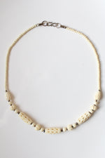 Hand Carved Bone Beaded Necklace