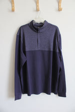 NEW FJ Navy Iron Valley Golf Club 1/4 Zip Sweatshirt | XL