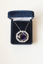 Danbury Mint Sterling Hope Diamond Replica Pendant Necklace