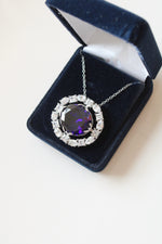 Danbury Mint Sterling Hope Diamond Replica Pendant Necklace