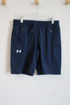 Under Armour Navy Blue Fleece Lined Shorts | Youth XL (18/20)