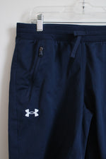 Under Armour Navy Blue Fleece Lined Shorts | Youth XL (18/20)