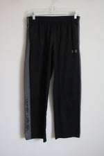 Under Armour Black Gray Fleece Lined Pants | Youth L (14/16)