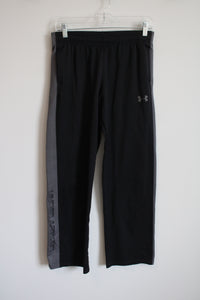 Under Armour Black Gray Fleece Lined Pants | Youth L (14/16)