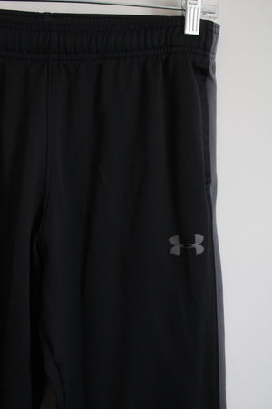 Under Armour Black Gray Fleece Lined Pants | Youth L (14/16)