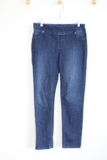 Chico's Pull On Smooth Waistband Dark Skinny Jeans | 10