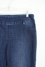 Chico's Pull On Smooth Waistband Dark Skinny Jeans | 10