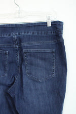 Chico's Pull On Smooth Waistband Dark Skinny Jeans | 10