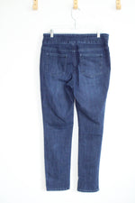 Chico's Pull On Smooth Waistband Dark Skinny Jeans | 10