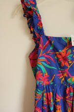 NEW J.Crew Cobalt Blue Tropical Floral Cotton Dress | 8