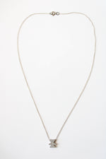 "J" Initialed Teddy Bear Sterling Silver Necklace