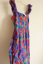 NEW J.Crew Cobalt Blue Tropical Floral Cotton Dress | 8