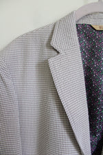 NEW Haggar Light Purple Gingham Blazer | 42 Regular