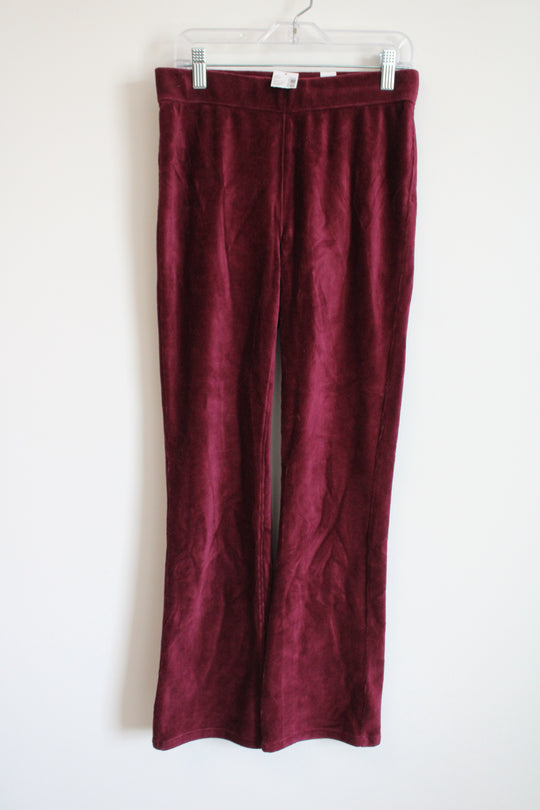 NEW Children's Place Maroon Ribbed Velvet Pants | 14