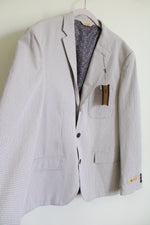 NEW Haggar Light Purple Gingham Blazer | 42 Regular