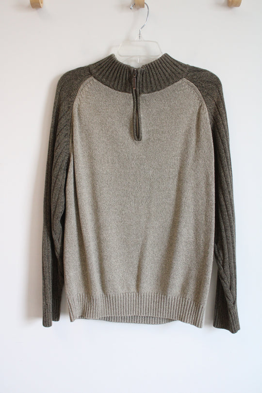 Geoffrey Beene Vintage Two-Tone Green Knit Sweater | L