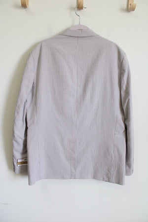 NEW Haggar Light Purple Gingham Blazer | 42 Regular