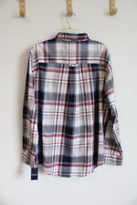 NWT Haggar Plaid Long Sleeve Button Down | L