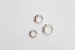 Sterling Silver Beaded Piercing Hoops | Set Of 3