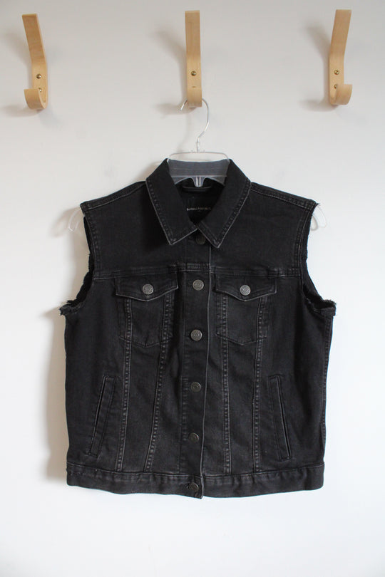 Banana Republic Black Denim Vest | S