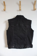 Banana Republic Black Denim Vest | S