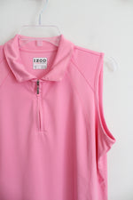 Izod Fitness Pink Quarter Zip Athletic Tank | XL