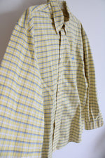 Brook Brothers Long Sleeve Plaid Yellow Button Down | XL