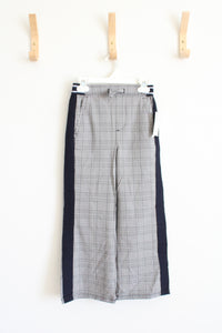 NEW Free Assembly Wide Leg Varsity Navy & White Checkered Pants | Youth S (6)