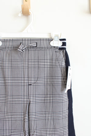 NEW Free Assembly Wide Leg Varsity Navy & White Checkered Pants | Youth S (6)