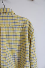 Brook Brothers Long Sleeve Plaid Yellow Button Down | XL