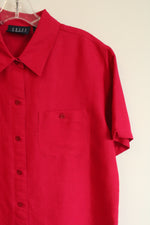 Crazy Horse Magenta Pink Button Down Collared Shirt | L