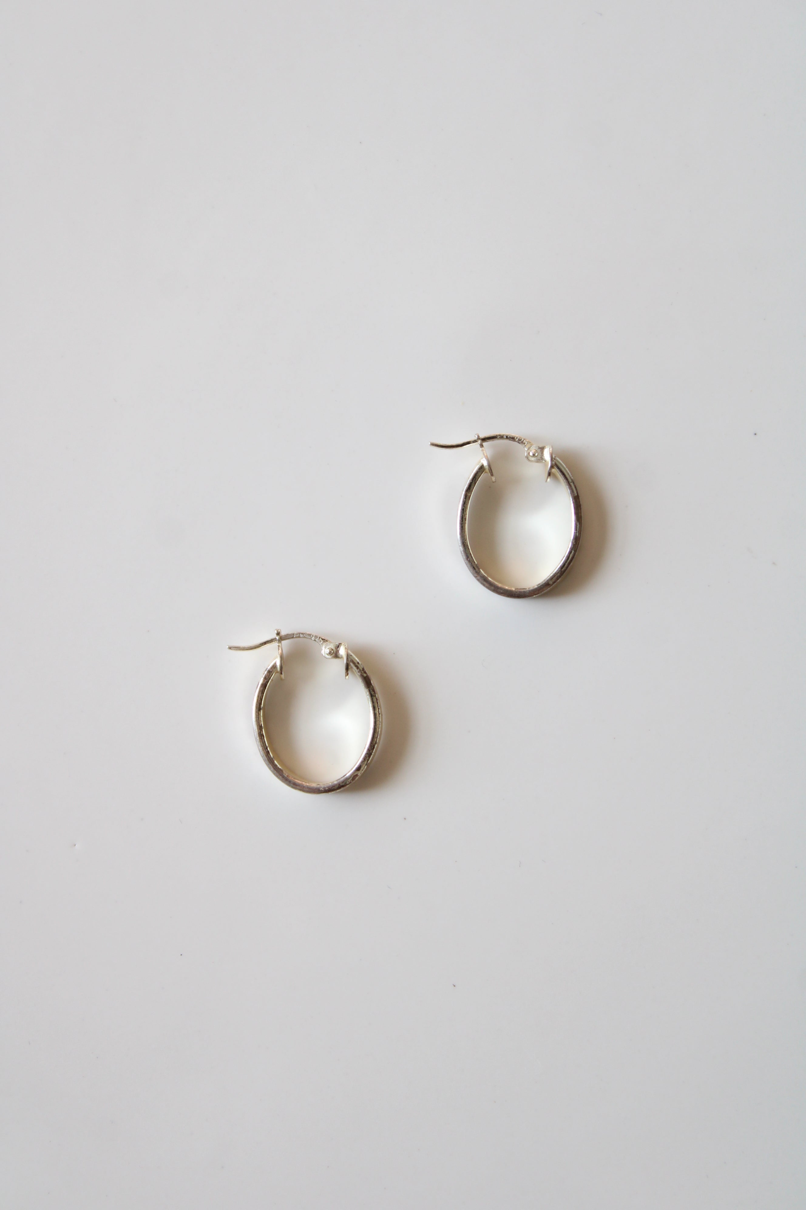 Sterling Silver Oval Hoops