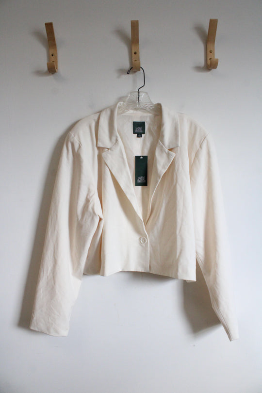 NEW Wild Fable Cream Cropped Blazer | XXL